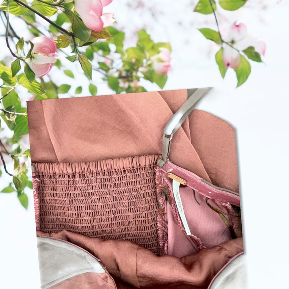 Free People Spaghetti Adjustable Strap Hi-Low Patchwork Dress Size 6 - Picture 6 of 7